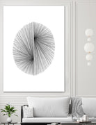 Mid Century Modern Geometric Abstract Circle Line Drawing by Janine Aykens on GIANT ART - gray mixed media