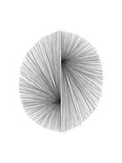 Mid Century Modern Geometric Abstract Circle Line Drawing by Janine Aykens on GIANT ART - gray mixed media