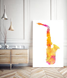 saxophone by Justyna Jaszke on GIANT ART - yellow digital painting