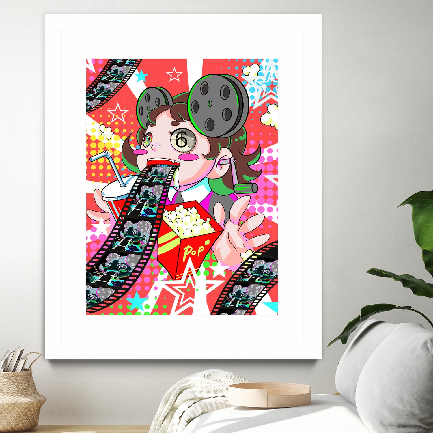 Contando películas by Victoria Fernández Bravo on GIANT ART - pink digital drawing
