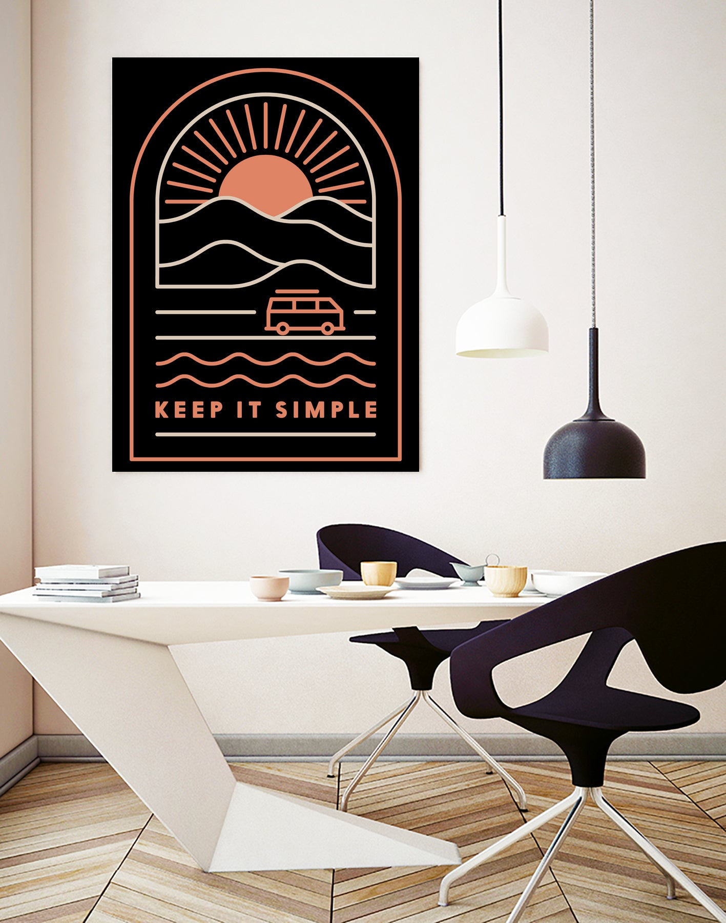 Keep It Simple by Rick Crane on GIANT ART - blue typography