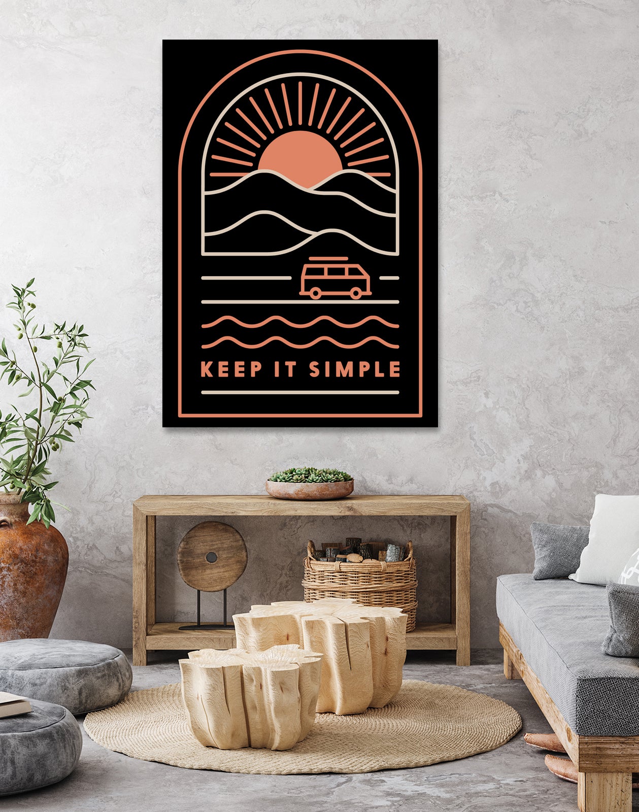 Keep It Simple by Rick Crane on GIANT ART - blue typography