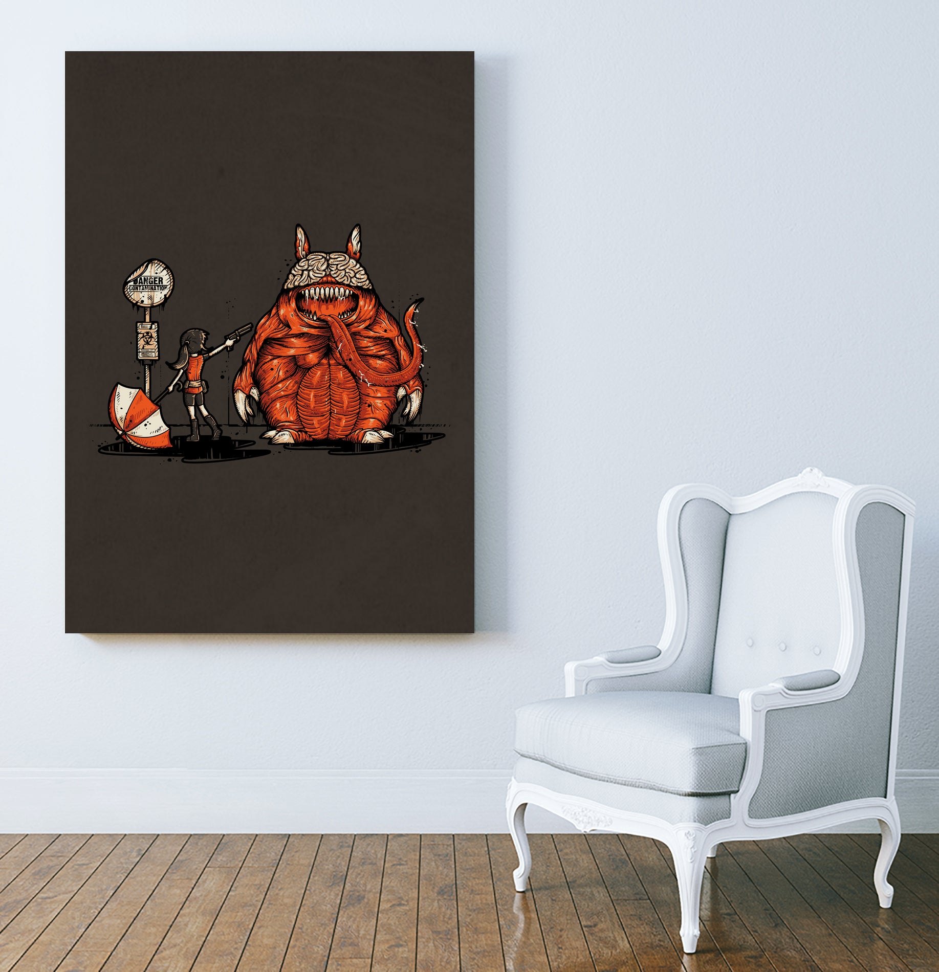 My Evil Neighbor by Daniele Quartu on GIANT ART - red digital drawing