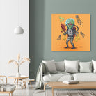 Alien by Matias Molusko on GIANT ART - orange digital drawing