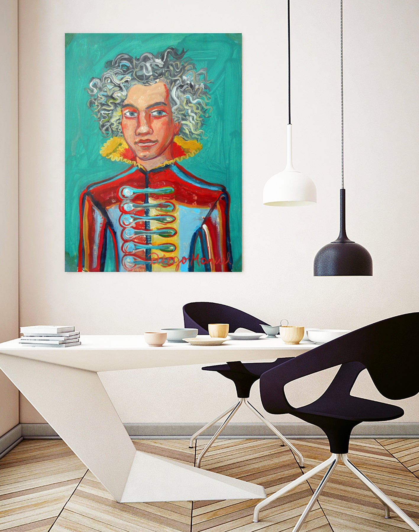 Beethoven by Diego Manuel Rodriguez on GIANT ART - green mixed media