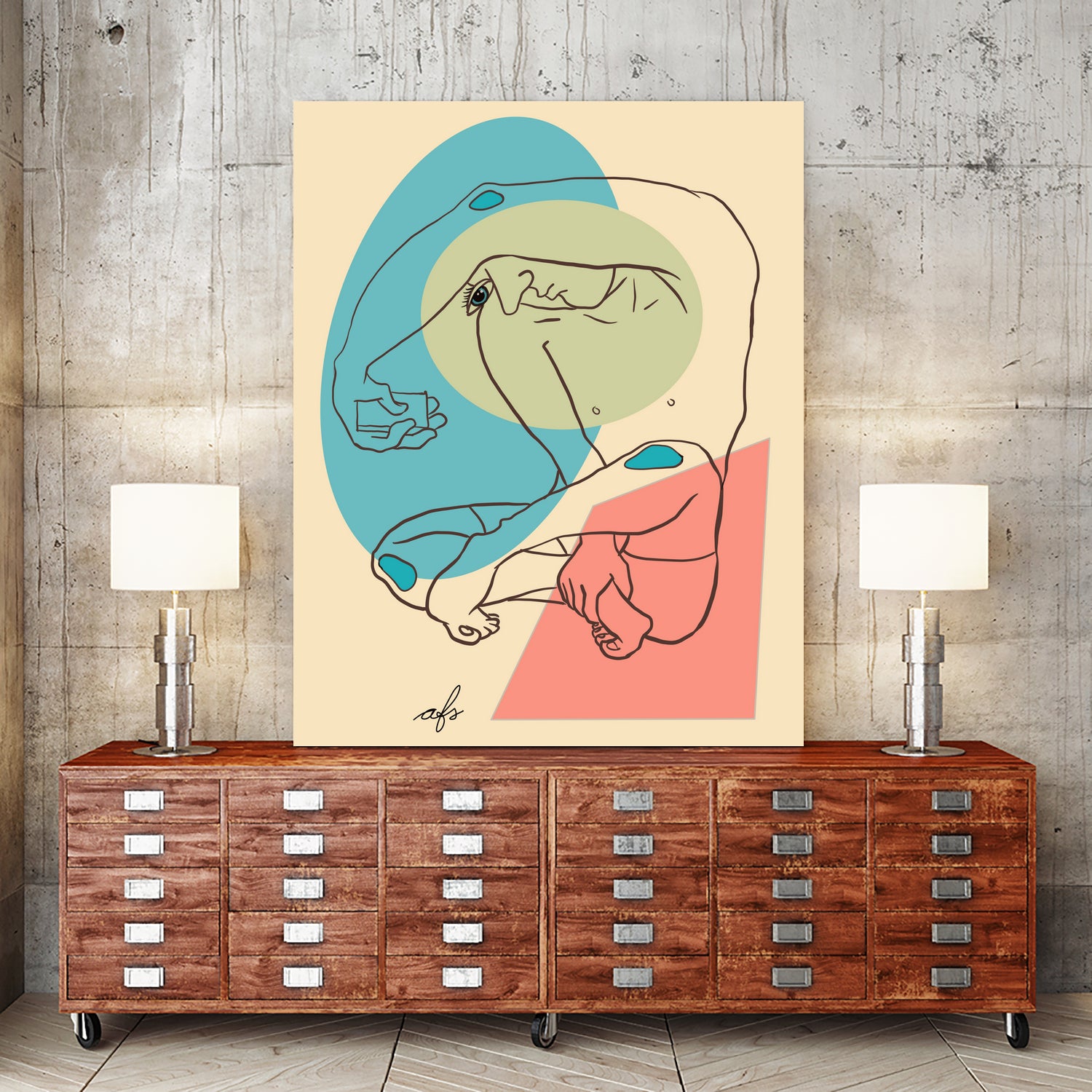 Solitaire - New age by Andrea Snuggs on GIANT ART - yellow character design