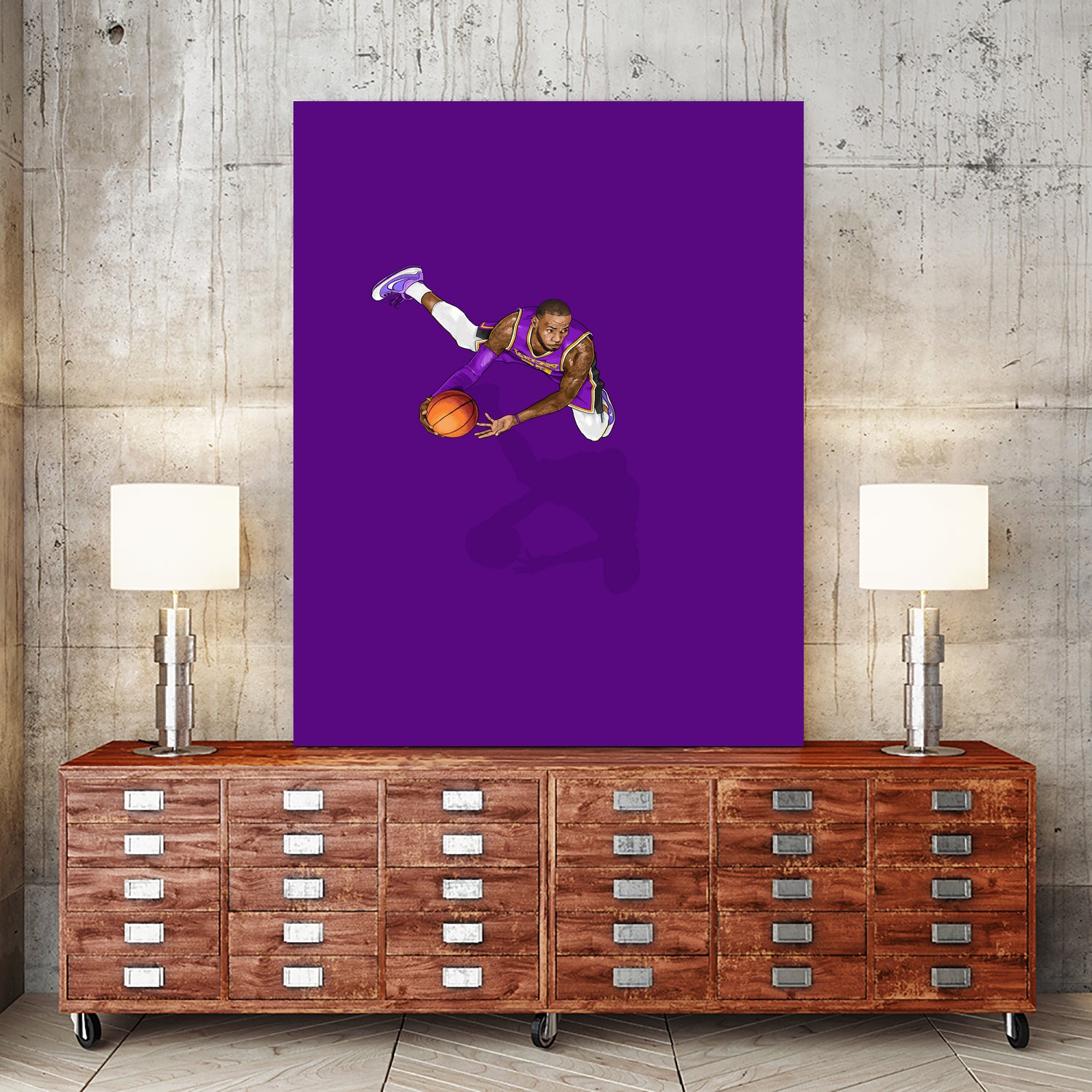 Frequent Fliers / LeBron by Jason Ratliff on GIANT ART - fuchsia digital painting