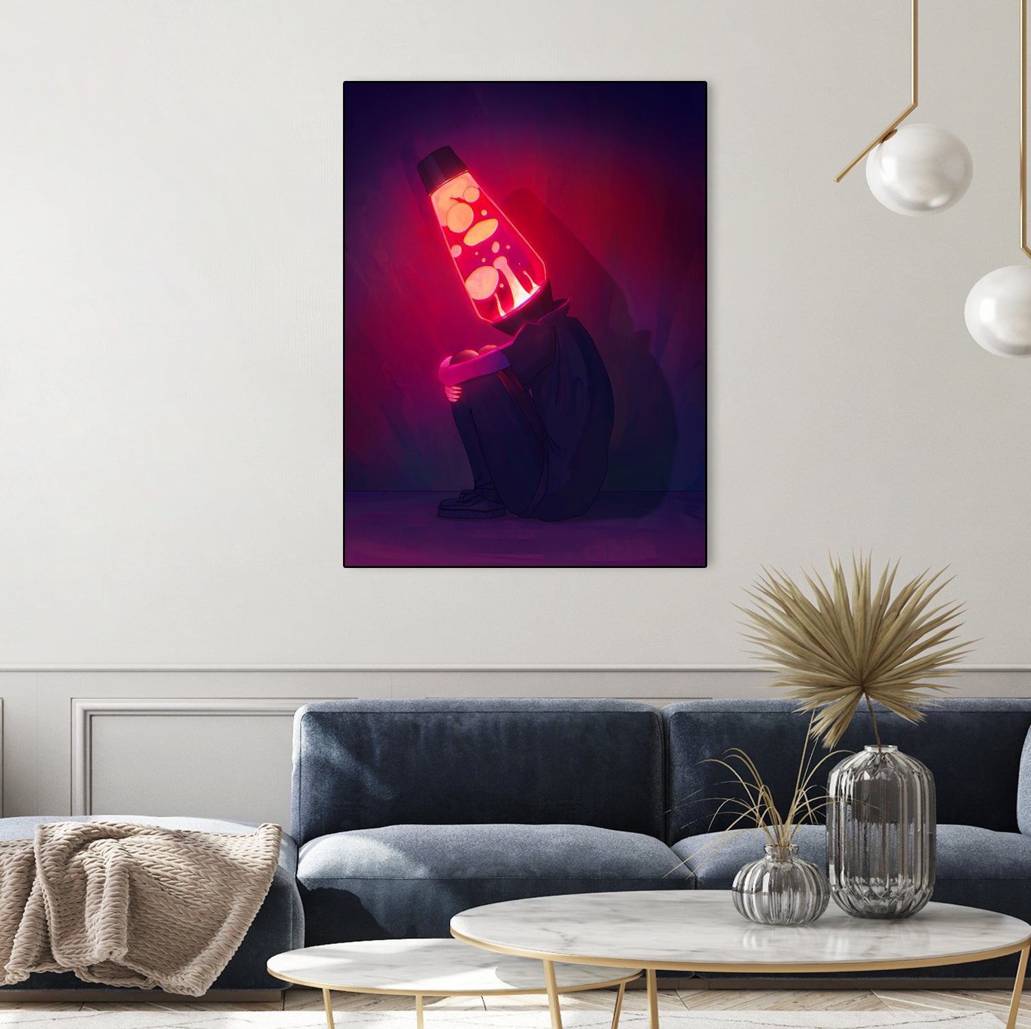 Lava Lamp Head by Francois Martin Painchaud on GIANT ART - red character design