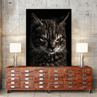 Creepy Kitten Portrait Photo Illustration by Daniel Ferreira-Leites on GIANT ART - black mixed media