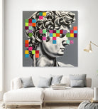 Pixel david by eugenia retana on GIANT ART - gray mixed media