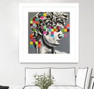 Pixel david by eugenia retana on GIANT ART - gray mixed media