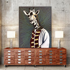Mr giraffe by eugenia retana on GIANT ART - gray mixed media