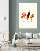 Let's All Go to the Lobby by Kelly Gilleran on GIANT ART - white mixed media