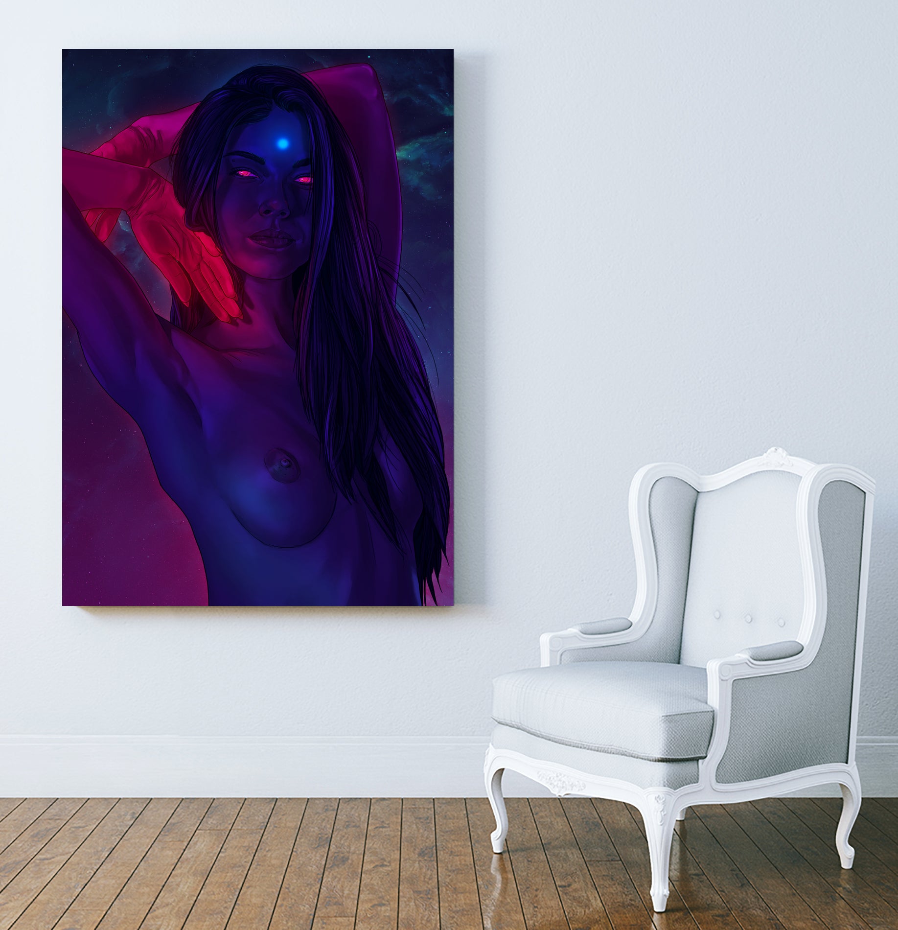 Indigo Beauty by Francois Martin Painchaud on GIANT ART - blue character design