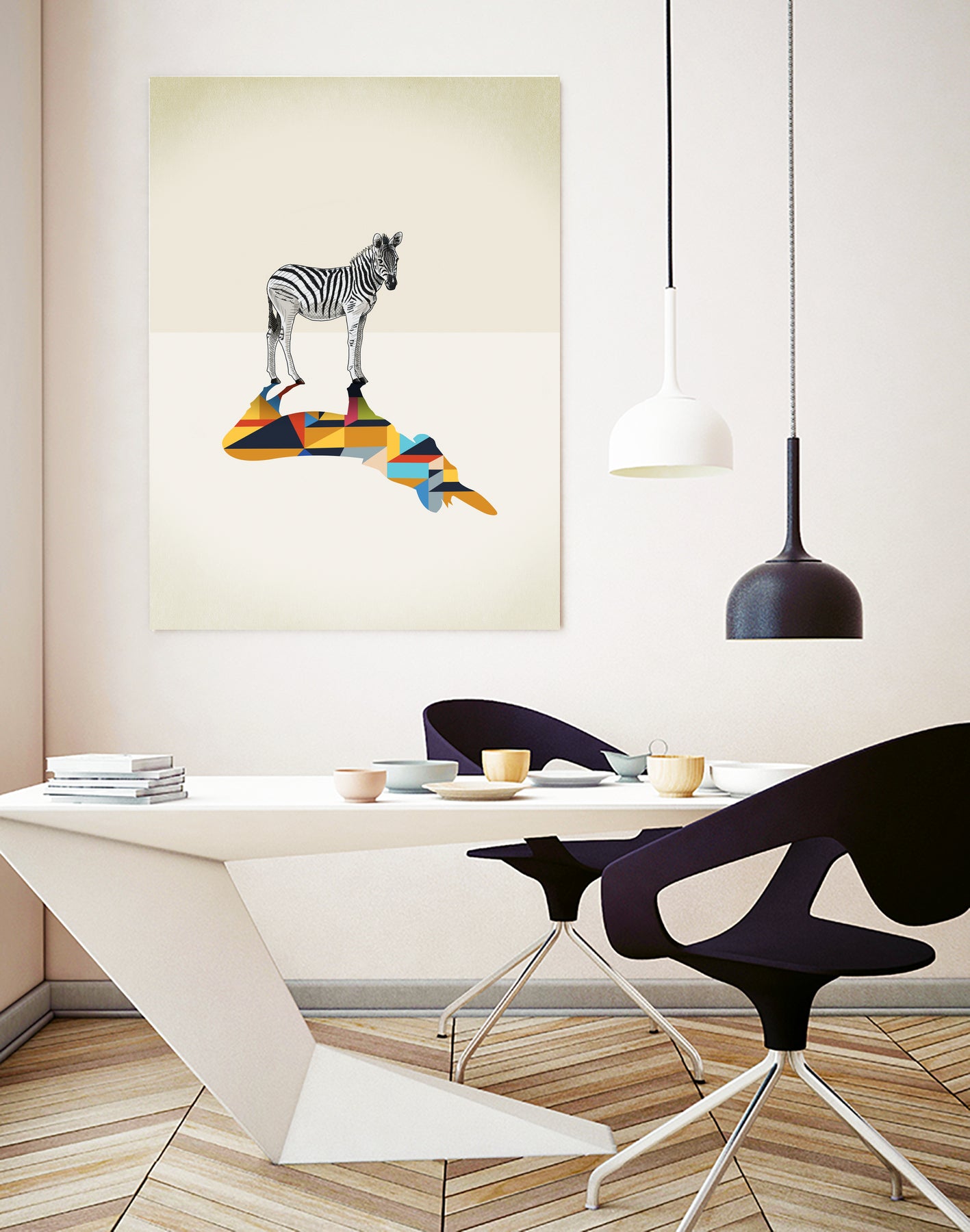 Walking Shadow, Zebra by Jason Ratliff on GIANT ART - photo illustration
