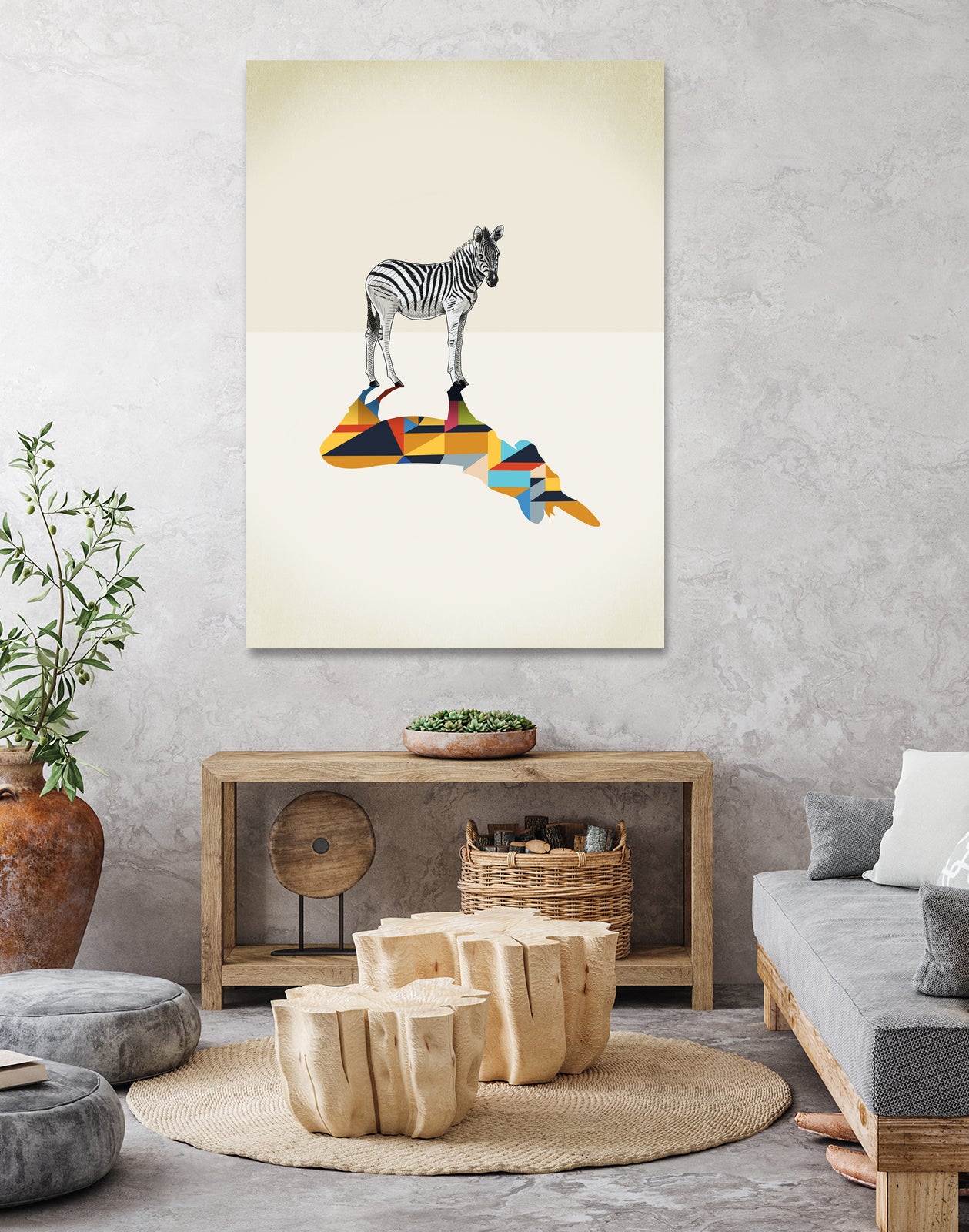 Walking Shadow, Zebra by Jason Ratliff on GIANT ART - photo illustration