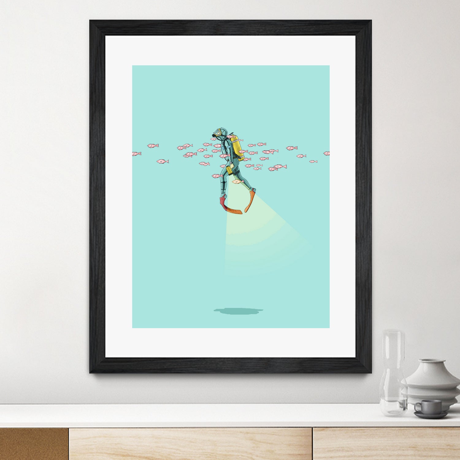 Float - Under the sea by Jason Ratliff on GIANT ART - blue digital painting