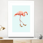 Fancy Flamingo by Jonas Loose on GIANT ART - blue photo manipulation