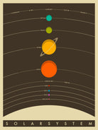 Solar System by Jazzberry Blue on GIANT ART - brown vector illustration
