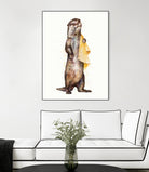 Otter by Laura Graves on GIANT ART - yellow digital painting