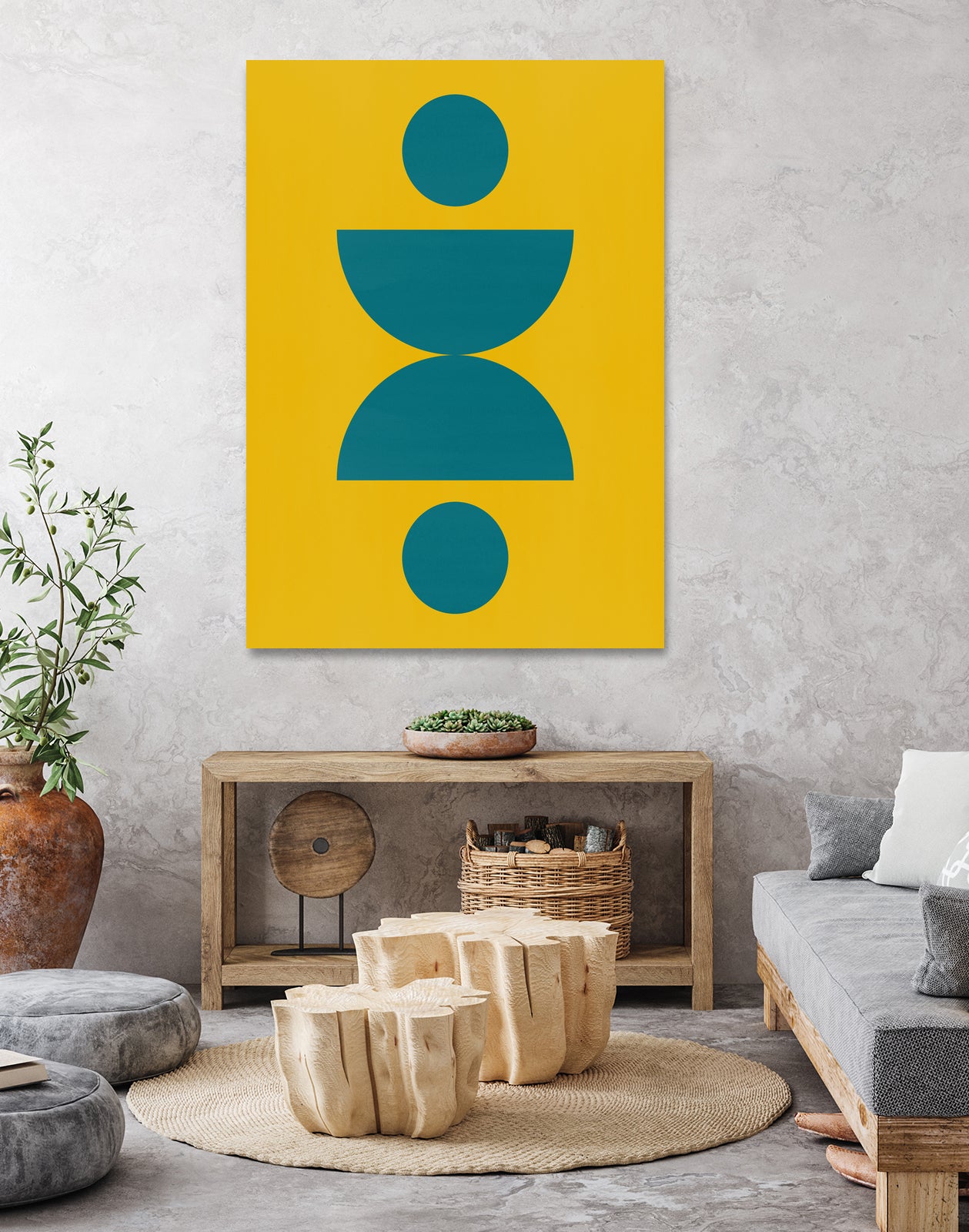 Vibrant shapes A by Vitor Costa on GIANT ART - green digital painting