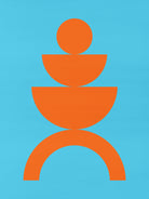 Vibrant shapes B by Vitor Costa on GIANT ART - orange digital painting