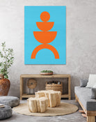 Vibrant shapes B by Vitor Costa on GIANT ART - orange digital painting