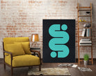 Vibrant shapes H by Vitor Costa on GIANT ART - blue digital painting