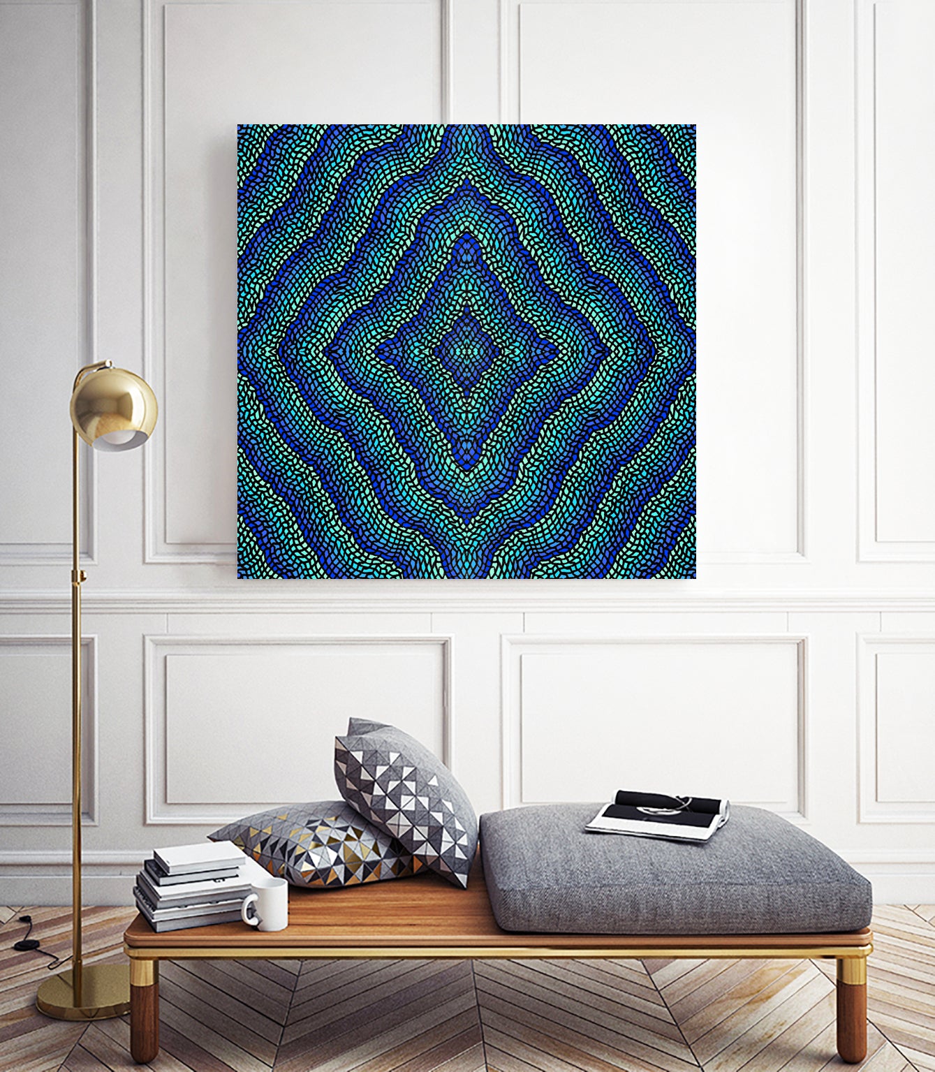 Recycled Materials 1 by Victor Fitzsimons on GIANT ART - blue digital drawing