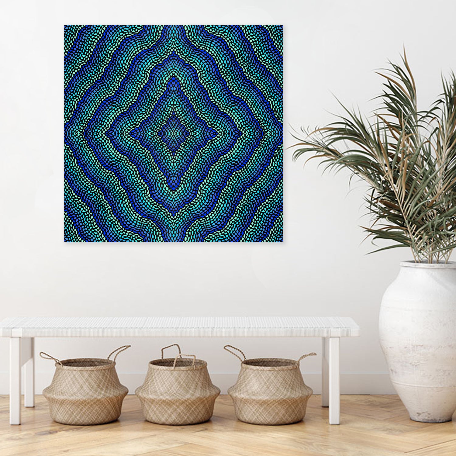 Recycled Materials 1 by Victor Fitzsimons on GIANT ART - blue digital drawing