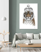 Siberian tiger by Solti Balázs on GIANT ART - white digital painting