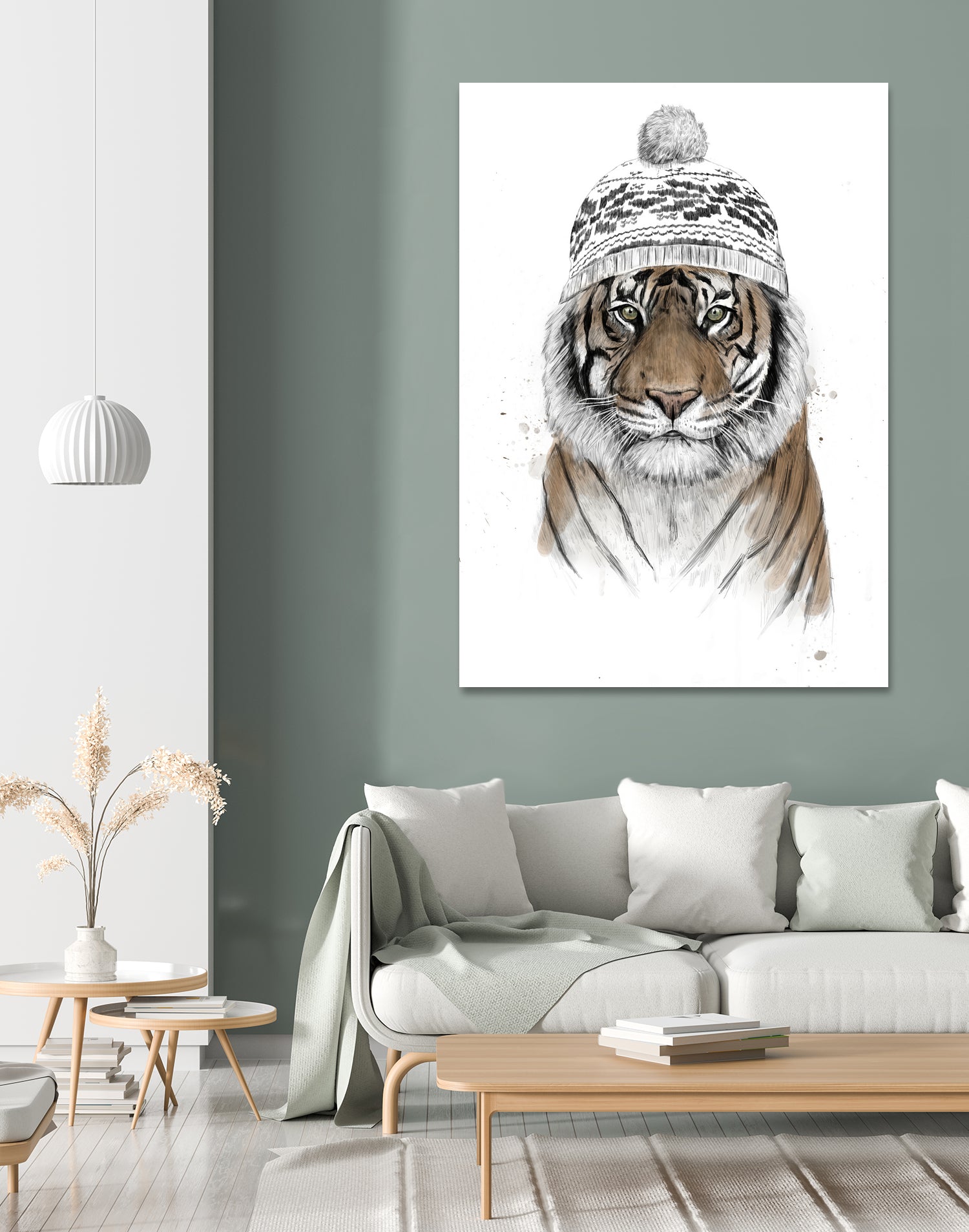 Siberian tiger by Solti Balázs on GIANT ART - white digital painting