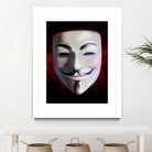 V For Vendetta Mask by Nikita Abakumov on GIANT ART - white digital painting
