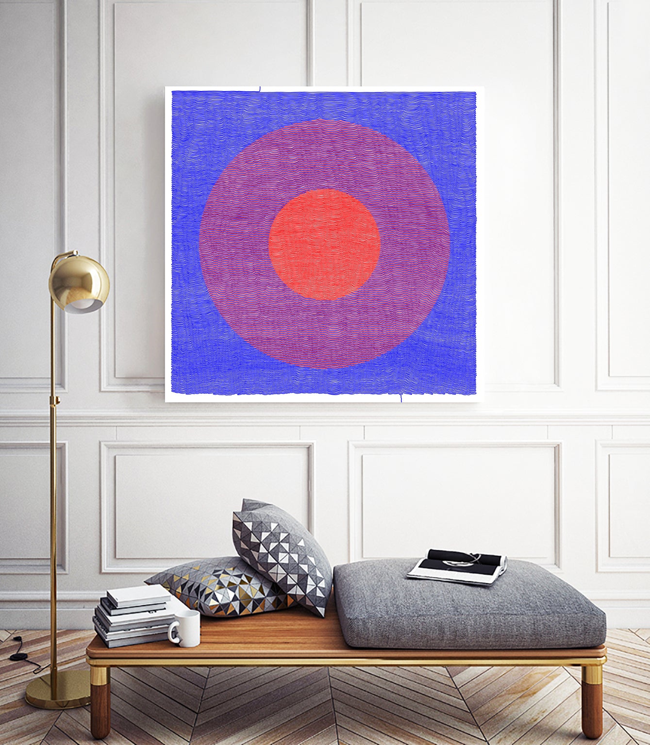 Bifurcated Space by Victor Fitzsimons on GIANT ART - blue digital painting