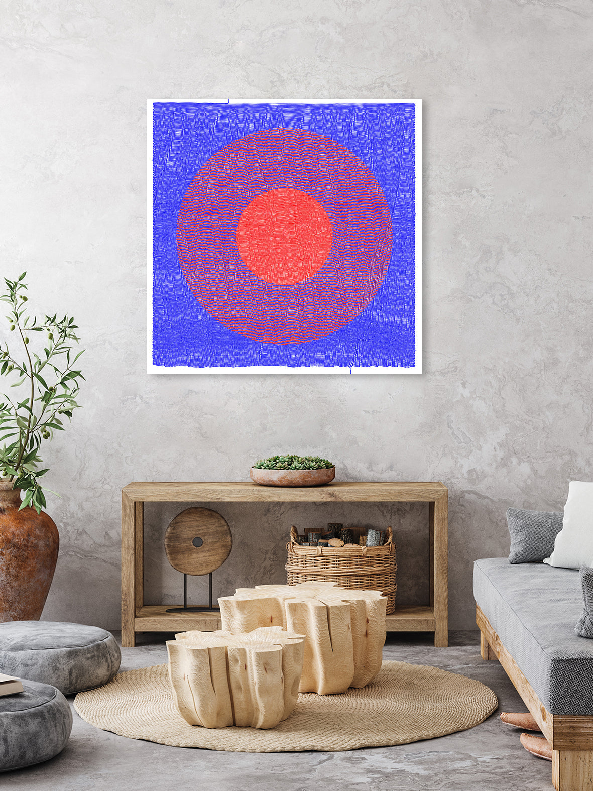 Bifurcated Space by Victor Fitzsimons on GIANT ART - blue digital painting