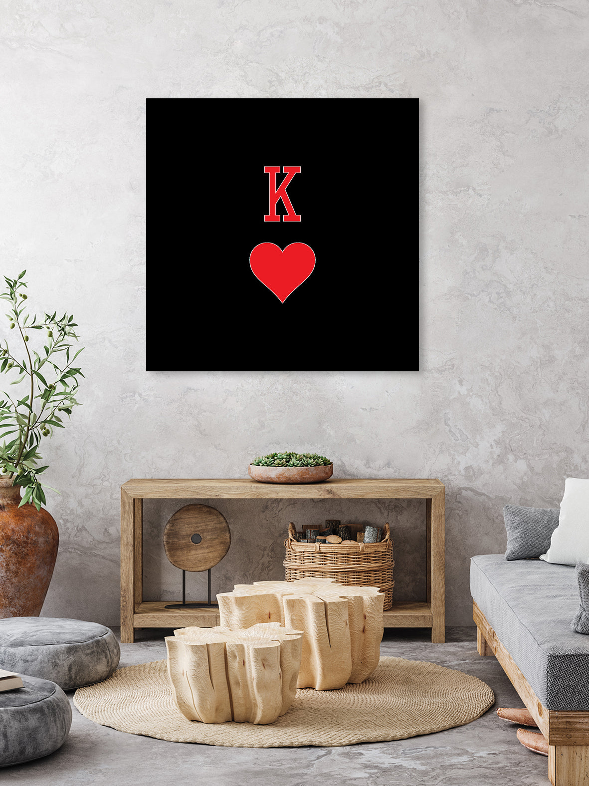 KING OF HEARTS by Alexander Tonetti on GIANT ART - red digital drawing