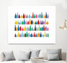 Bottles Multi by Emeline Tate-Robertson on GIANT ART - blue digital painting