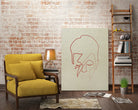 One line David Bowie by Christophe Louis on GIANT ART - orange digital drawing