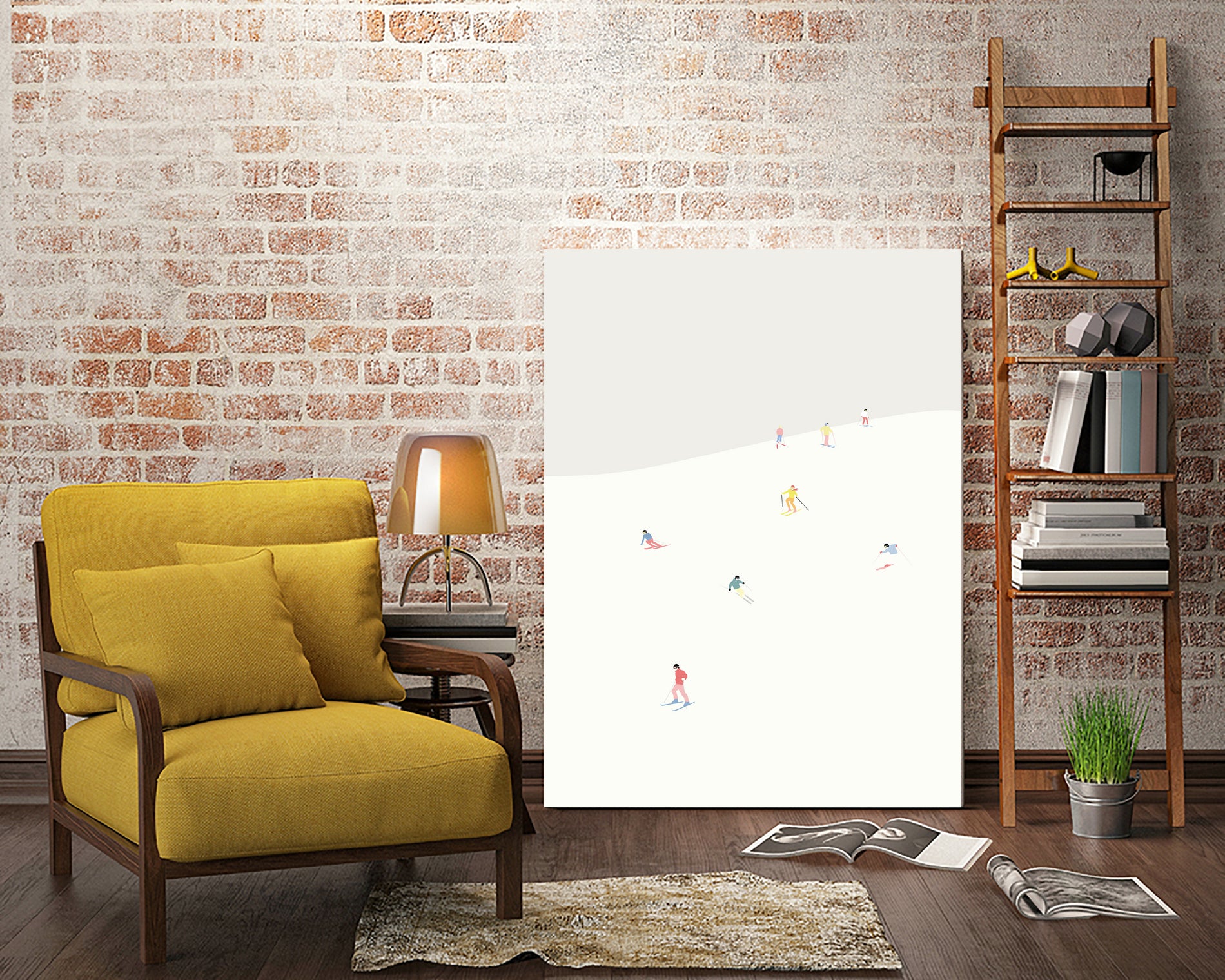SKIBAKKEN by Swen Swensøn on GIANT ART - white digital painting
