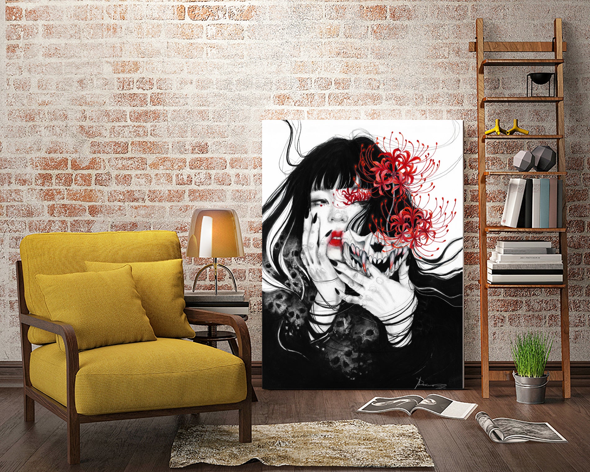 Hell Girl by Doriana Popa on GIANT ART - black mixed media