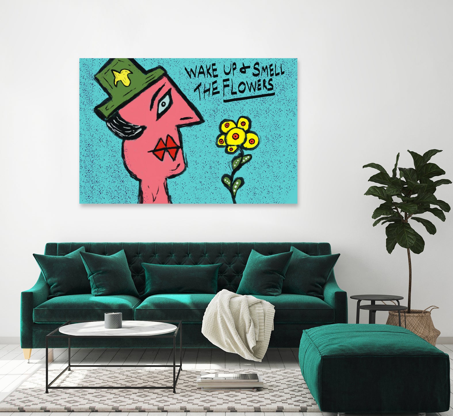 Wake up and smell the flowers by Yonko Kuchera on GIANT ART - yellow digital painting