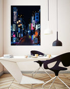 Tokyo Lights by Elena Stein on GIANT ART - blue digital painting