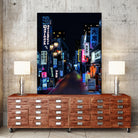 Tokyo Lights by Elena Stein on GIANT ART - blue digital painting