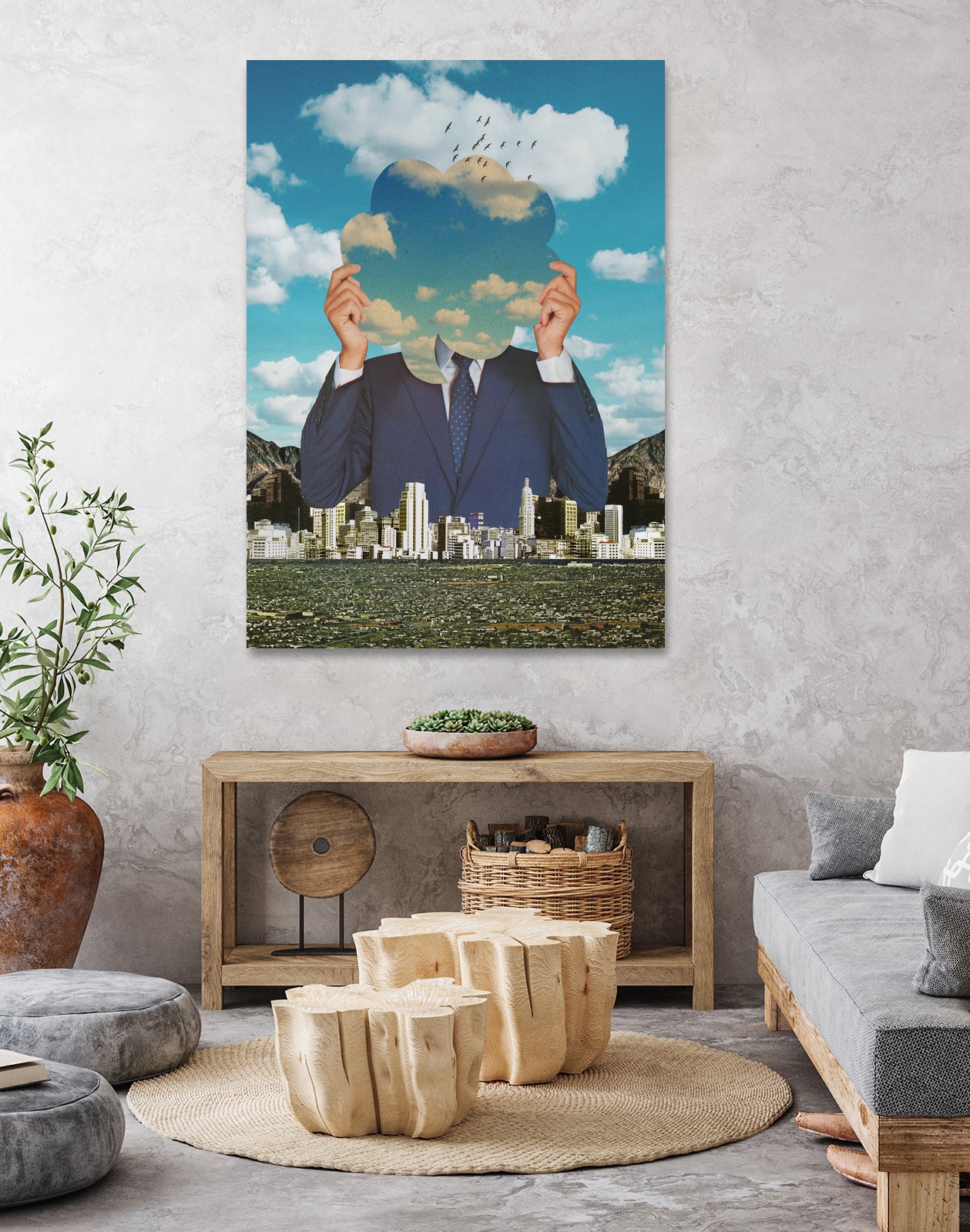 The Cloud Catcher by Sammy Slabbinck on GIANT ART - blue photo illustration