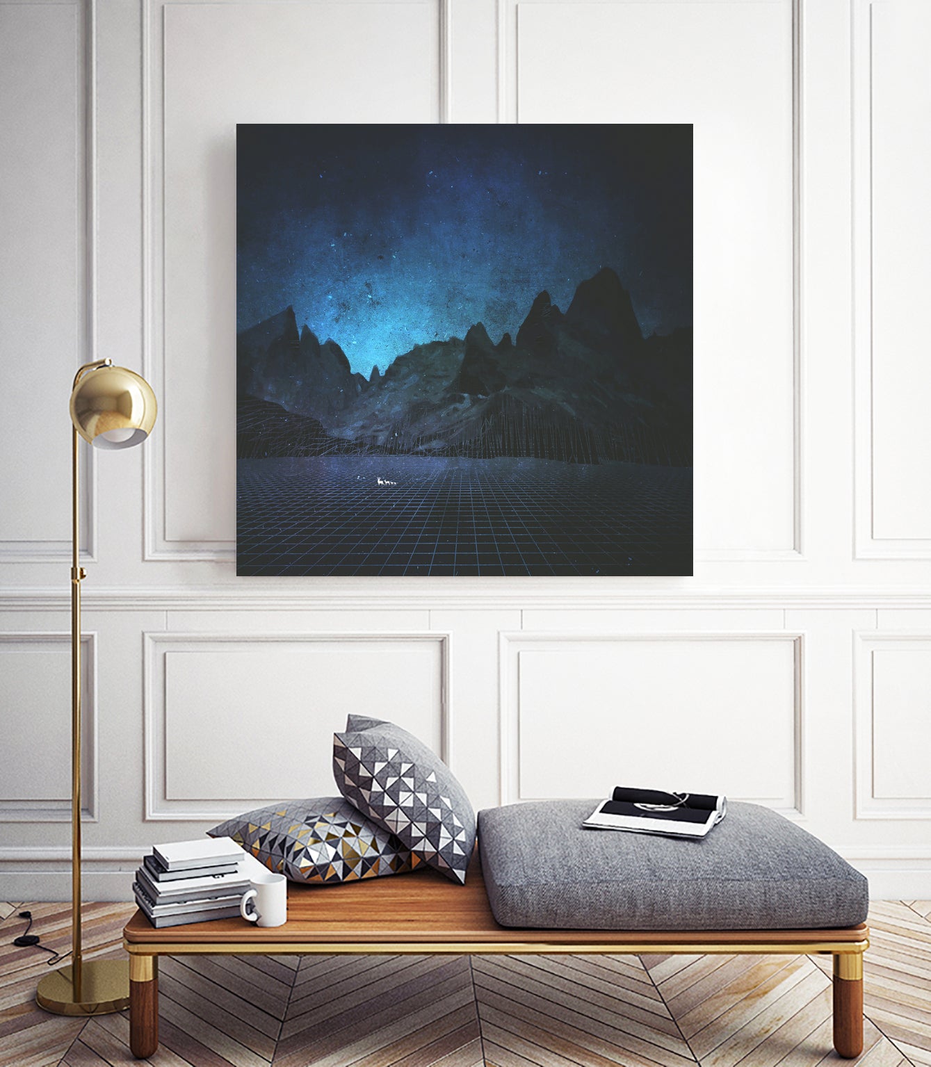 When The Night Has Come, And The Land Is Dark by Jamison Gish on GIANT ART - blue digital painting