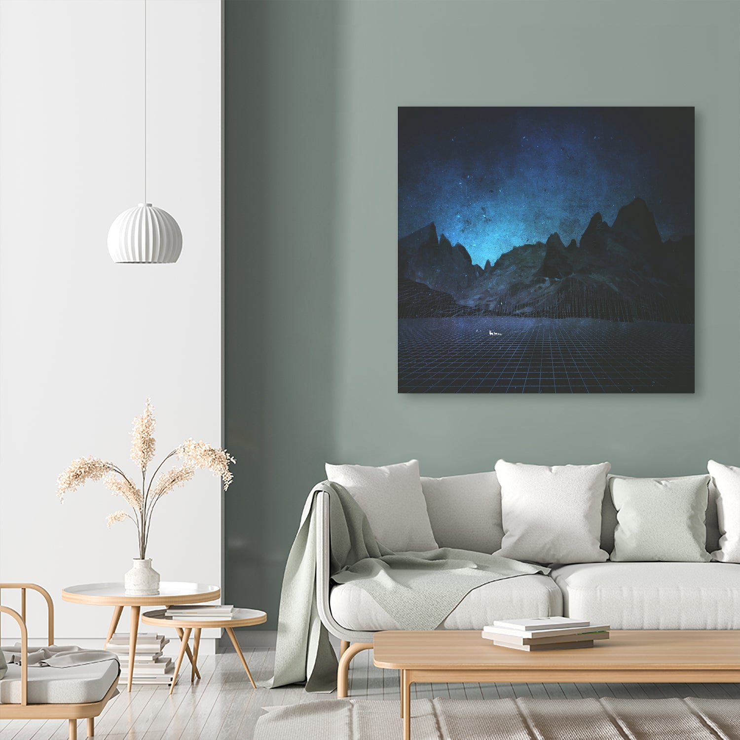 When The Night Has Come, And The Land Is Dark by Jamison Gish on GIANT ART - blue digital painting