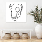 antiquity - one line bull art by Andrew Strugallo on GIANT ART - white digital drawing