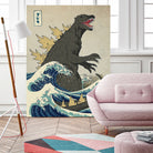 The Great Godzilla Off Kanagawa by Michael Buxton on GIANT ART - brown digital painting