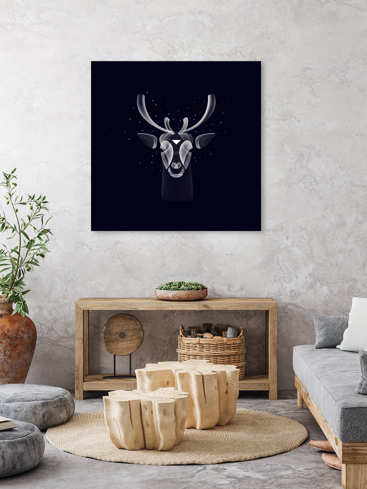 Silver reindeer by Ilya Shapko on GIANT ART - gray character design