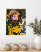 Astronaut | Graffiti  | Pop art | Street-art aesthetics by TULIO ALMEIDA on GIANT ART - orange mixed media
